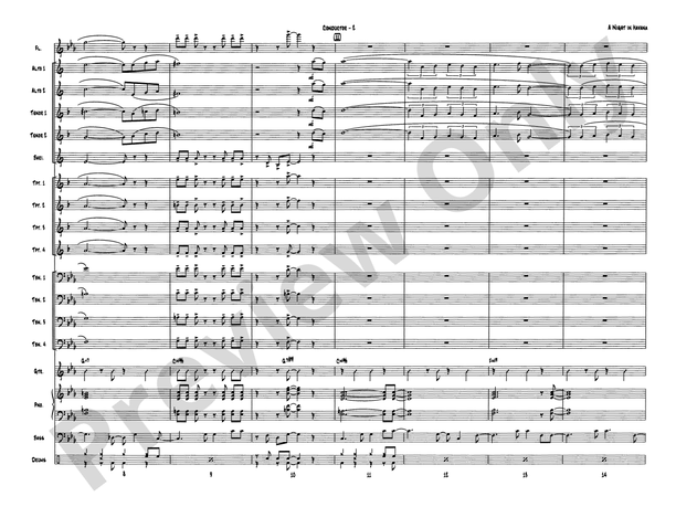 A Night in Havana - Jazz Ensemble Conductor Score & Parts (Digital Download)