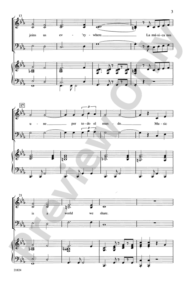 La Musica (The Music) – SAB Choral Octavo (Digital Download)