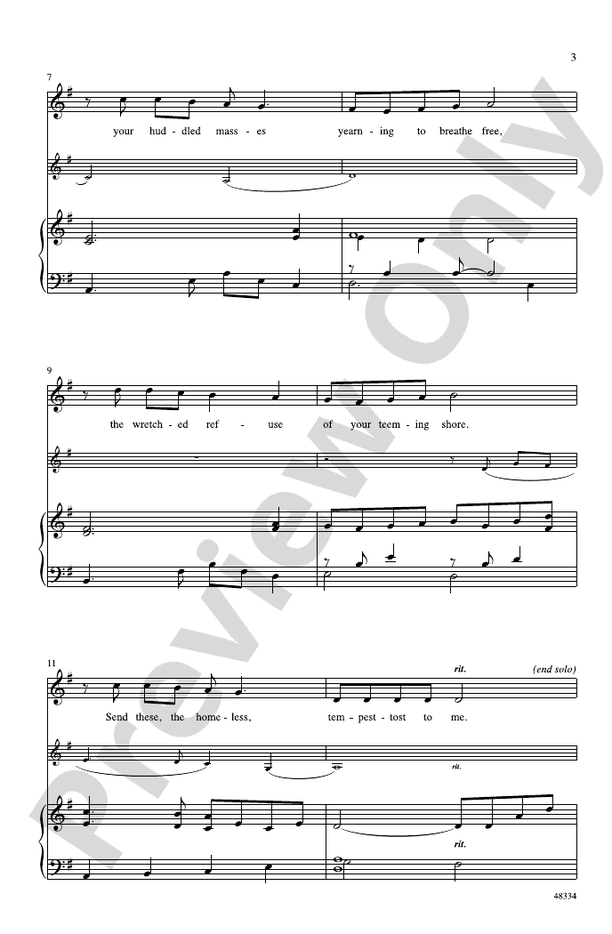 I Lift My Lamp – SATB Choral Octavo (Digital Download)