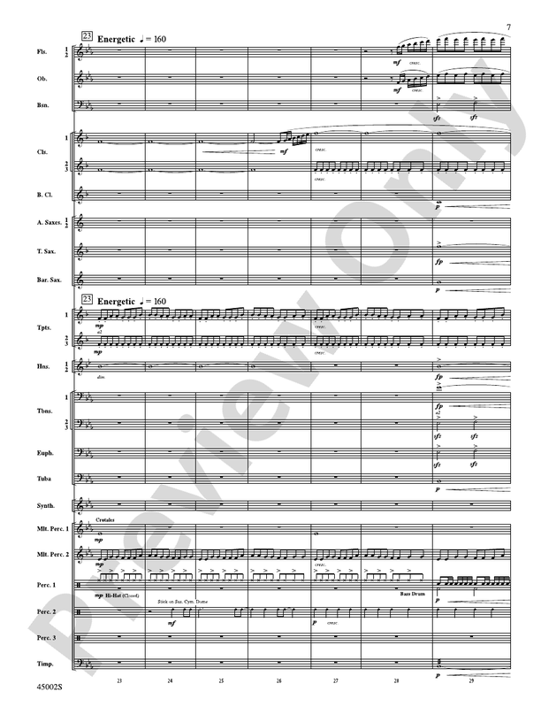 Winds of Change - Concert Band Conductor Score & Parts (Digital Download)