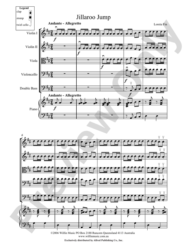 Jillaroo Jump - Loreta Fin – String Orchestra Conductor Score & Parts (Digital Download)