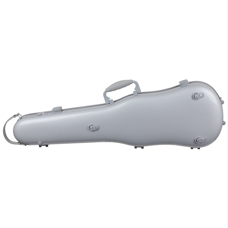 JML Carbon Fibre 1.5 Shaped Violin Case Silver 4/4