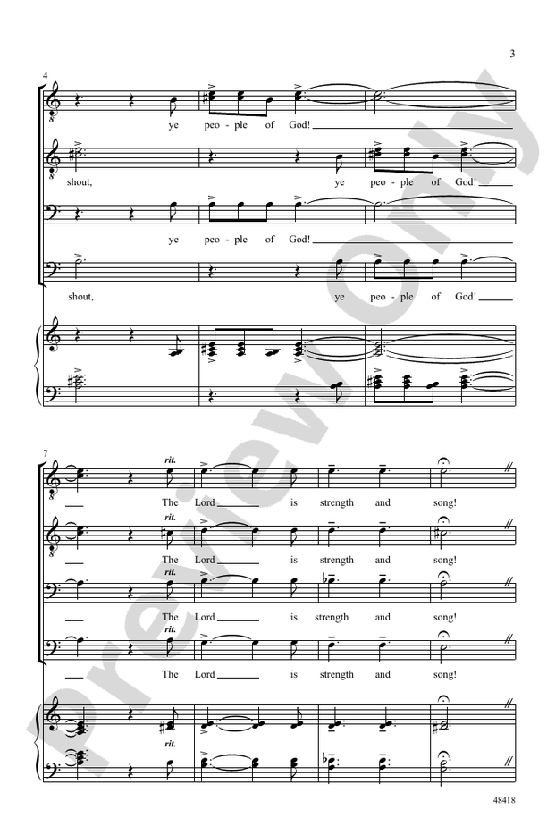 Cry Out and Shout – TTBB, a cappella Choral Octavo (Digital Download)