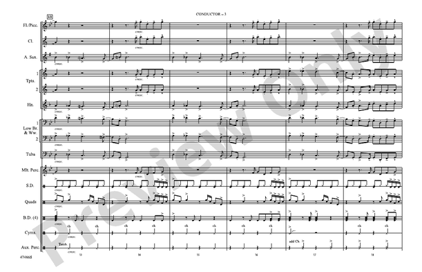 Pressure – Marching Band Conductor Score & Parts (Digital Download)