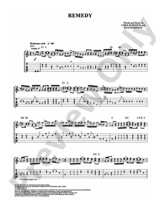Remedy - Guitar TAB (Digital Download)