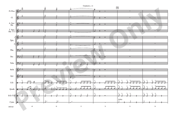 A Star-Spangled March – Marching Band Conductor Score & Parts (Digital Download)