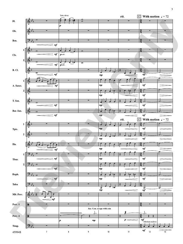Shadows Unseen - Concert Band Conductor Score & Parts (Digital Download)