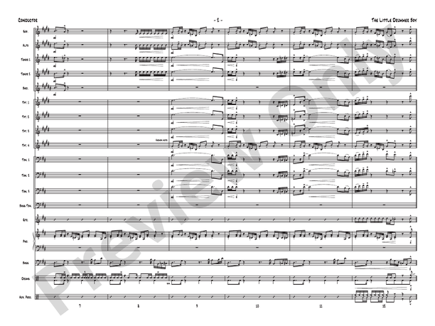 The Little Drummer Boy (Grade 6) - Jazz Ensemble Conductor Score & Parts(Digital Download)