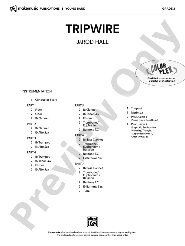 Tripwire - Concert Band Conductor Score & Parts (Digital Download)