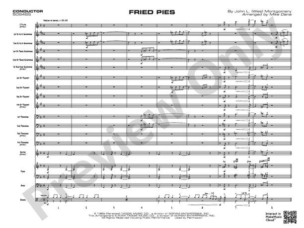 Fried Pies – Jazz Ensemble Conductor Score & Parts (Digital Download)