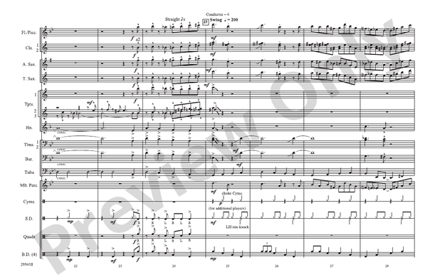 Sing Sang Sung – Marching Band Conductor Score & Parts (Digital Download)