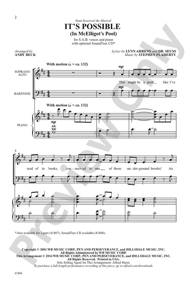 It's Possible – SAB Choral Octavo (Digital Download)