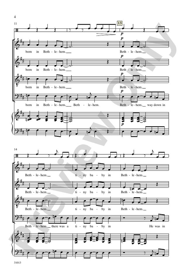 Bethlehem, Bethlehem – SATB a cappella Choral Octavo (Digital Download)