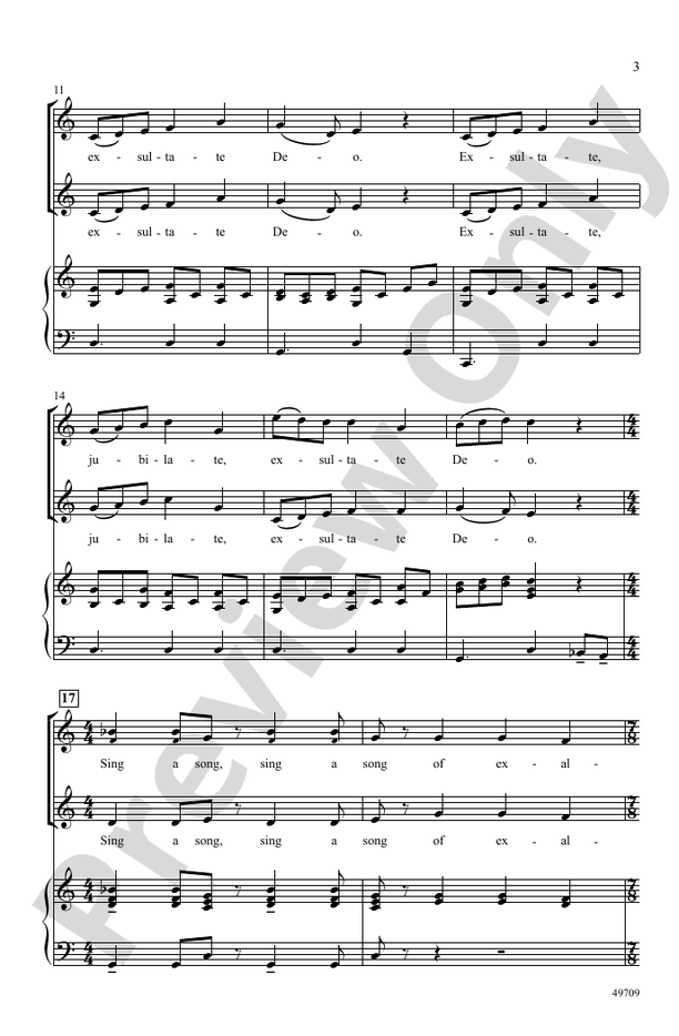 Exsultate in Seven - 2 Part Treble Choral Octavo (Digital Download)