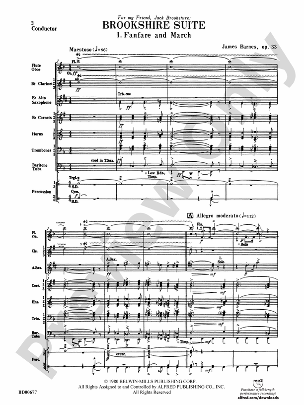 Brookshire Suite - Concert Band Conductor Score & Parts (Digital Download)