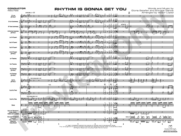 Rhythm Is Gonna Get You – Jazz Ensemble Conductor Score & Parts (Digital Download)