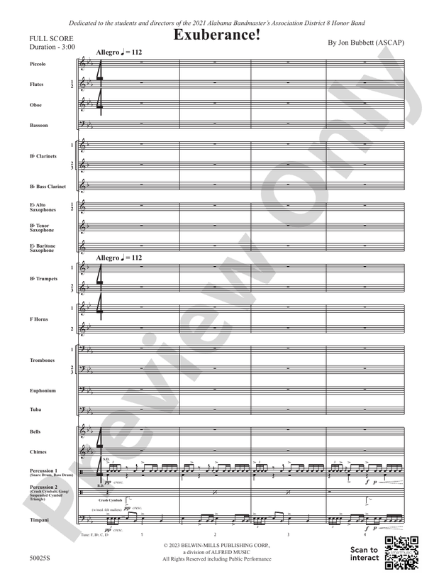 Exuberance! - Concert Band Conductor Score & Parts (Digital Download)