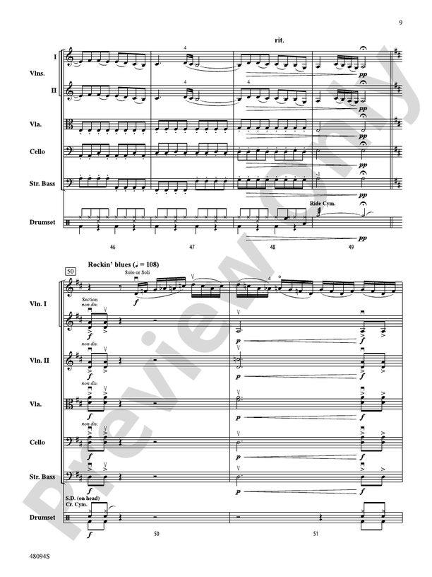 Rockin' 67 Blues - String Orchestra Conductor Score & Parts (Digital Download)