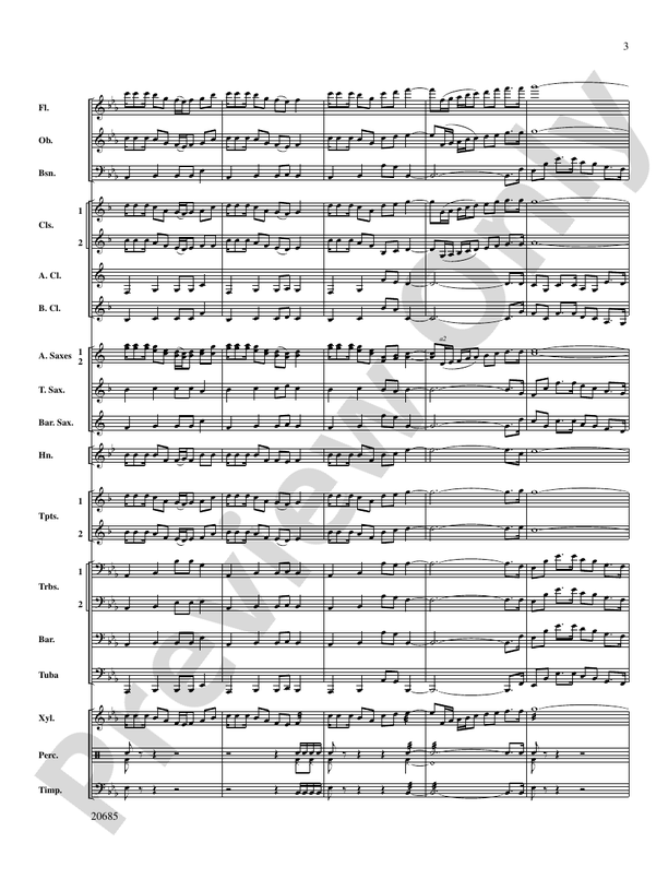 Granite Bay Overture - Concert Band Conductor Score & Parts (Digital Download)