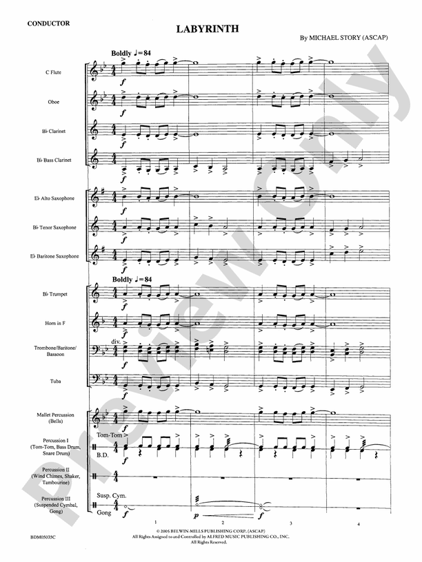 Labyrinth - Concert Band Conductor Score & Parts (Digital Download)