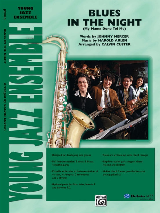 Blues in the Night (Arr. Calvin Custer) - Jazz Ensemble Conductor Score & Parts (Digital Download)