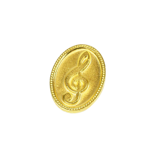 Gold Treble Clef Brooch.