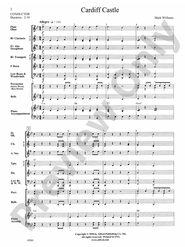 Cardiff Castle - Concert Band Conductor Score & Parts (Digital Download)
