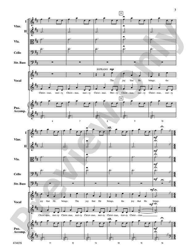 Christmas Canon - String Orchestra Conductor Score & Parts (Digital Download)