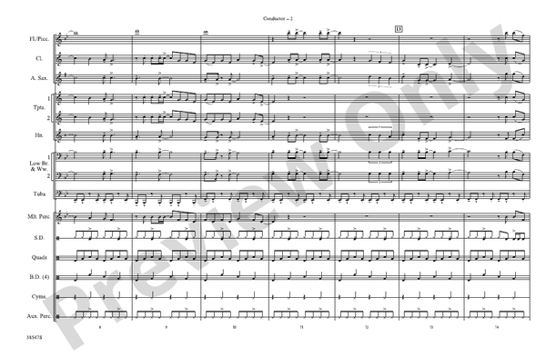 The Edge of Glory – Marching Band Conductor Score & Parts (Digital Download)