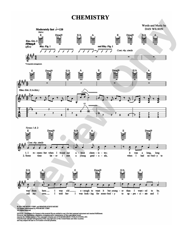Chemistry - Guitar TAB (Digital Download)