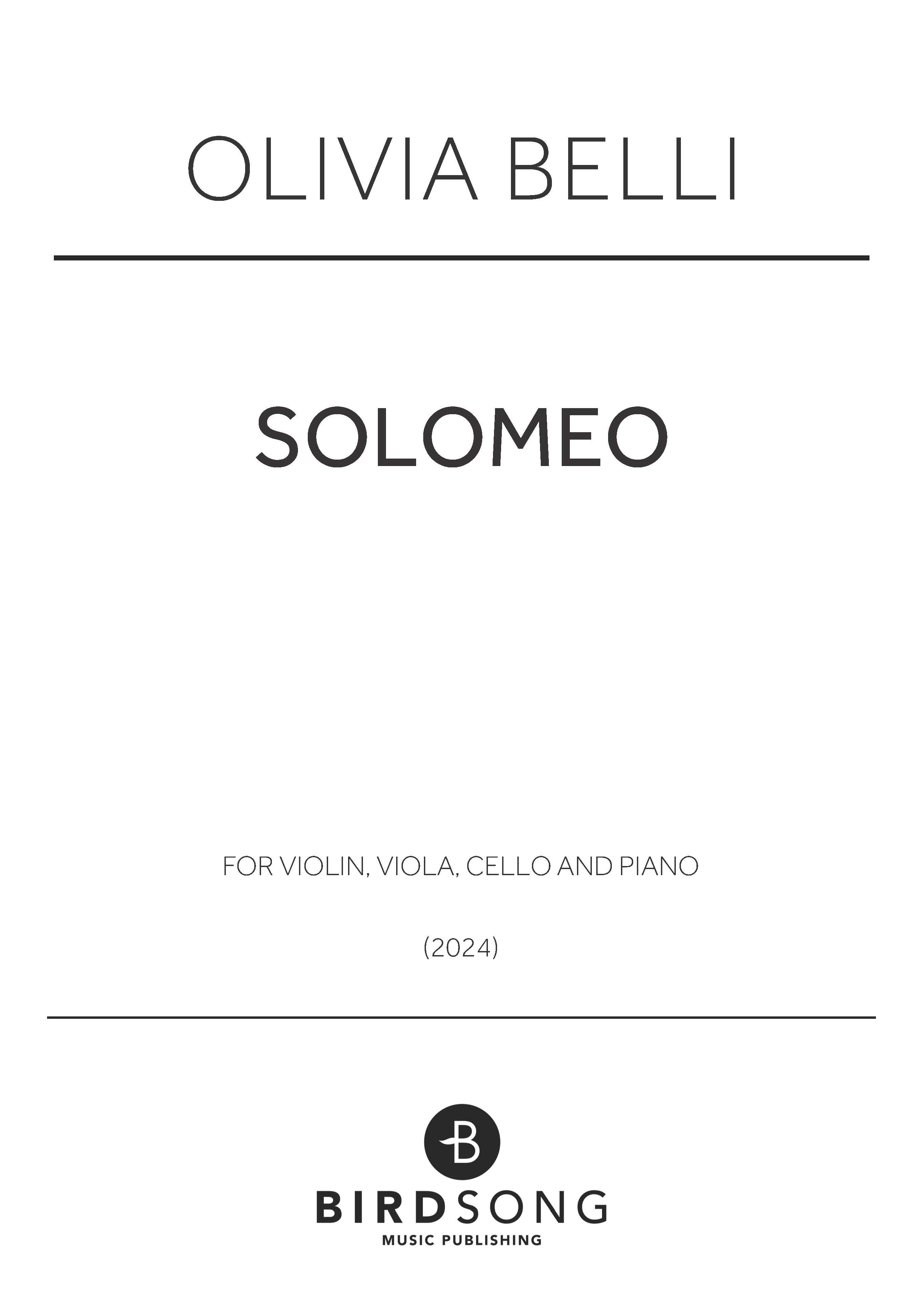 Solomeo - Piano Quartet (Digital Download)