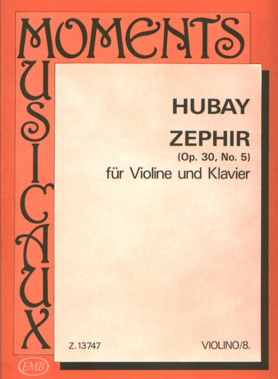 Hubay - Zephir Op30/5 - Violin/Piano Accompaniment edited by Tatrai EMB Z13747
