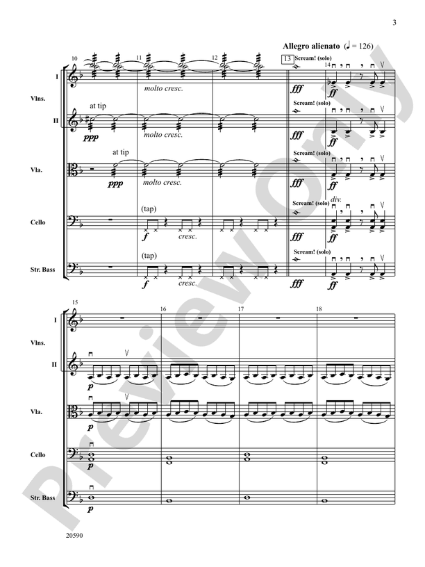 Curse of the Rosin Eating Zombies from Outer Space – String Orchestra Conductor Score & Parts (Digital Download)