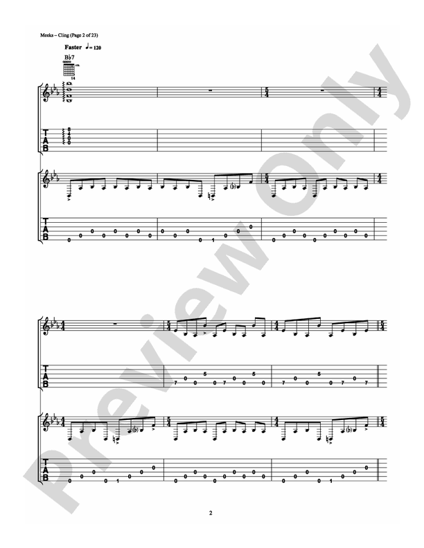 Cling - Guitar TAB (Digital Download)