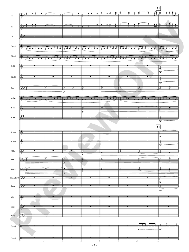 Red, White and Blue - Concert Band Conductor Score & Parts (Digital Download)