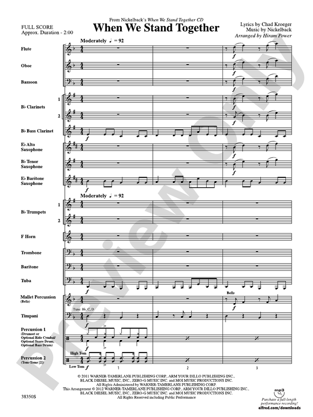 When We Stand Together - Concert Band Conductor Score & Parts (Digital Download)