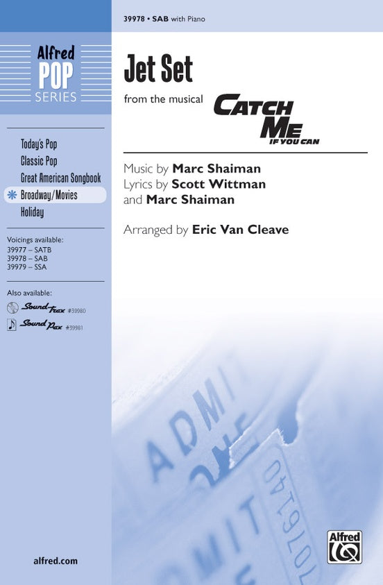 Jet Set (from the musical Catch Me If You Can) – 3 Part Mixed Choral Octavo (Digital Download)