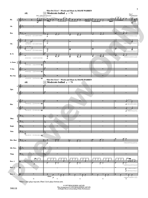 Academy Nights Remembered (The Music of Diane Warren) - Concert Band Conductor Score & Parts (Digital Download)