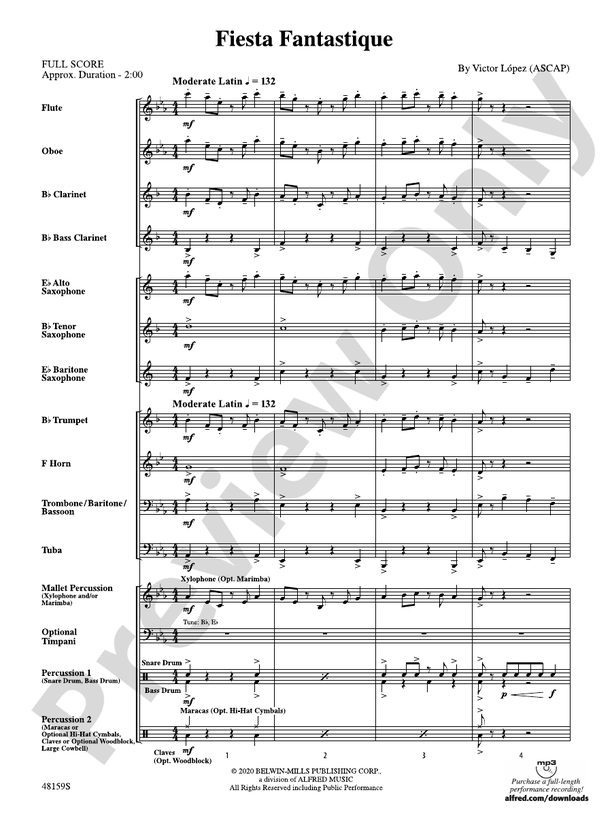 Fiesta Fantastique - Concert Band Conductor Score & Parts (Digital Download)