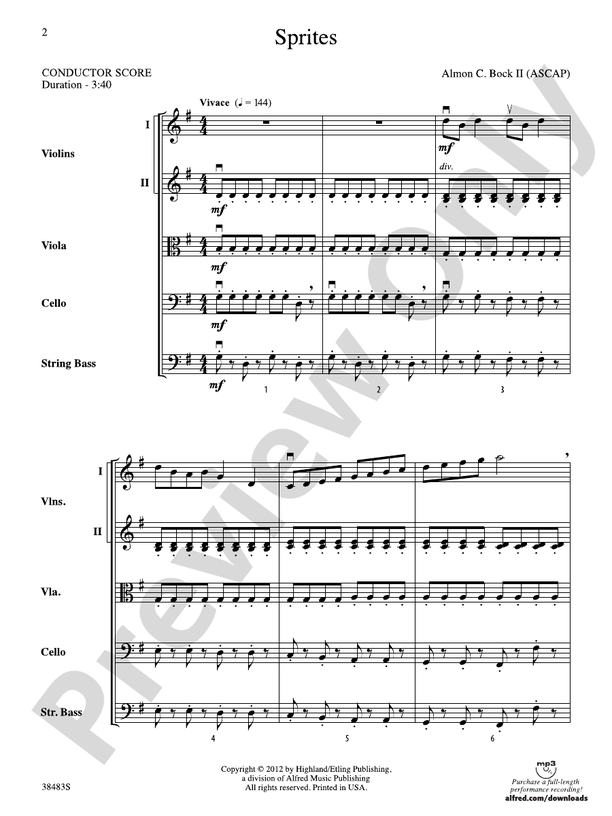 Sprites – String Orchestra Conductor Score & Parts (Digital Download)