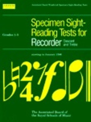Specimen Sight-Reading Tests for Recorder, Grades 1-5 - ABRSM - Recorder ABRSM Recorder Solo