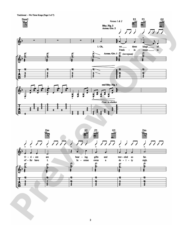 We Three Kings - Guitar TAB (Digital Download)