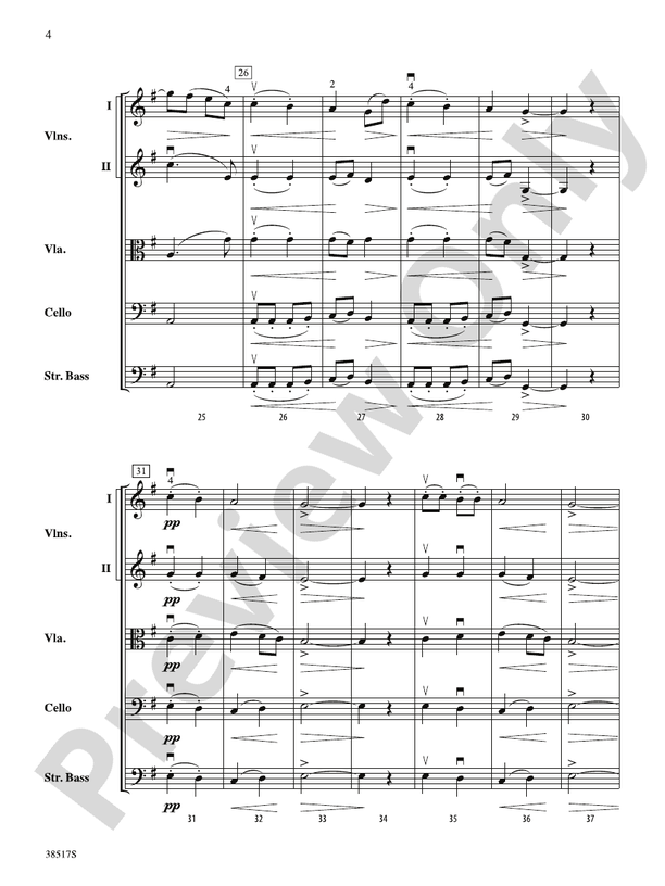 Serenade for Strings (Grade 3) – String Orchestra Conductor Score & Parts (Digital Download)