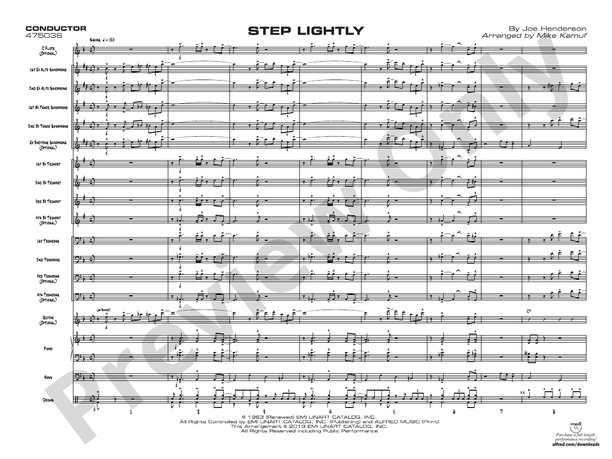 Step Lightly – Jazz Ensemble Conductor Score & Parts (Digital Download)