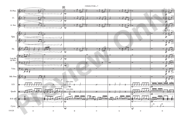 Hot N Cold (Arr. Jordan Barker) – Marching Band Conductor Score & Parts (Digital Download)
