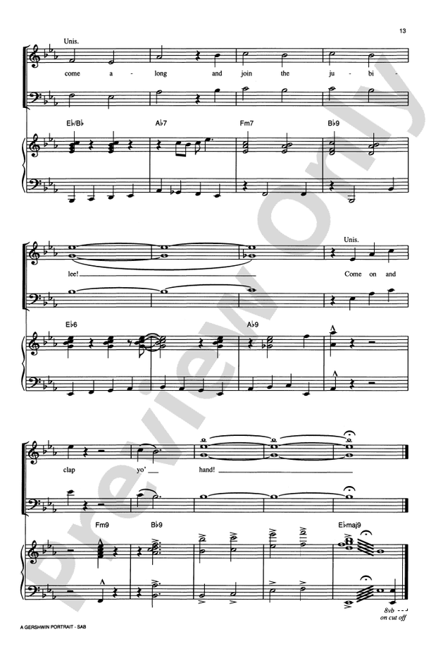 A Gershwin Portrait! The Music of George and Ira Gershwin - SAB Choral Octavo (Digital Download)