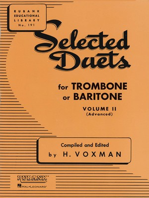 Selected Duets Volume 2  Advanced - Trombone or Baritone Duet Rubank 4471030