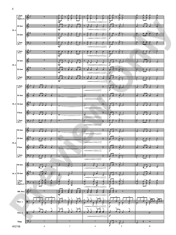 Danger Zone (Flexible Arrangement) - Concert Band Conductor Score & Parts (Digital Download)