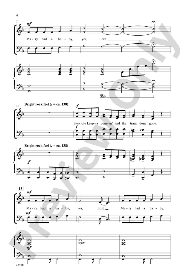 Born in Bethlehem (Four Christmas Spirituals) – SATB Choral Octavo (Digital Download)