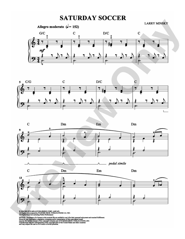 Saturday Soccer - DSM-PS-0010080 - Easy Piano (Digital Download)